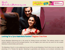 Tablet Screenshot of keralamalankaramatrimony.com